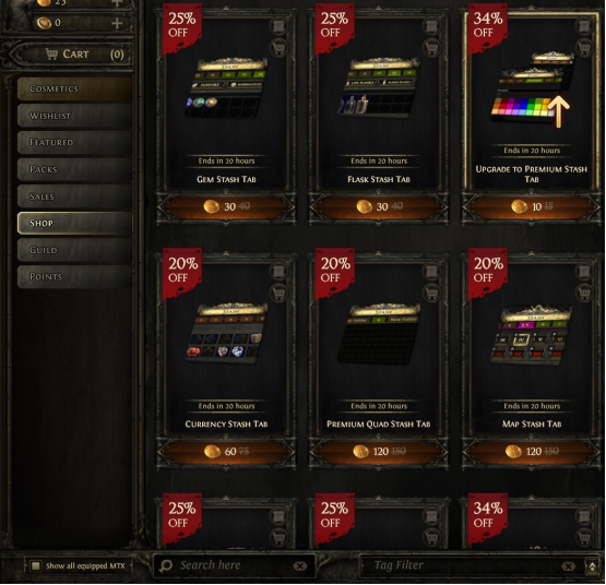 stash tab Promotion